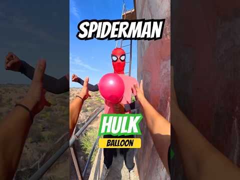 SPIDERMAN AND HULK ANGRY 🐐#hnm#balloon#parkour#hulk#mask#viral#spain#argentina#fifa2026#football