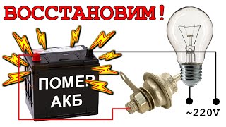 РЕАНИМАЦИЯ ДОХЛОГО АККУМУЛЯТОРА Эта схема может многое!  Удивительное изобретение | Сделать для дома