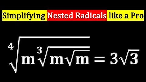 Nested Radical - Find M - Interesting Question! #education #learnmath #maths #mathsolympiad