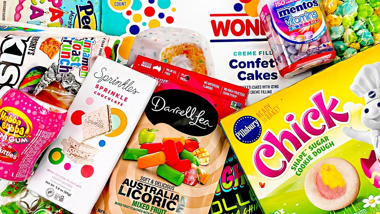 NEW COLORFUL SNACKS Wonder Confetti Cake, Hershey's Kisses Cinnamon ...