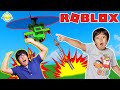 Ryan & Daddy Survive the Evil Helicopter in Roblox! Let’s Play Roblox Heli Rush