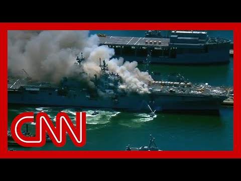 Explosion aboard US Navy ship leaves several injured