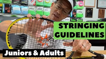 Racquet Stringing Tutorial [Stringing Guidelines | Juniors & Adults]