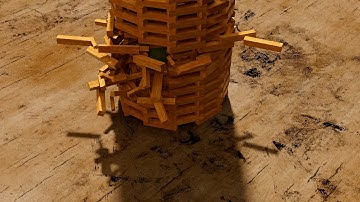 3000 KEVA planks destruction