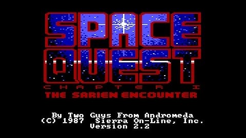 Space Quest: The Sarien Encounter (PC/DOS) Longplay, 1986, Sierra On-Line