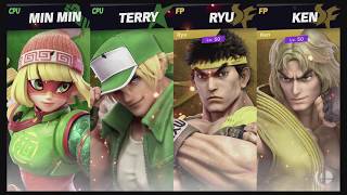 Super Smash Bros Ultimate Amiibo Fights Min Min Co Min Min Terry Vs Ryu Ken