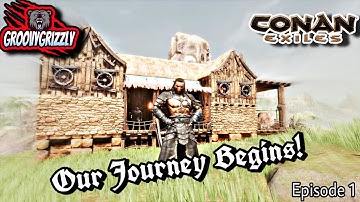 Our Journey Begins! Getting Started and Building Our Starter Base - Conan Exiles Age of Sorcery Ep.1