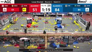 Match 6 (R2) - FIM District Milford Event presented by GM Proving Grounds