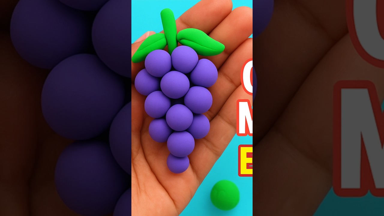 "How to Make Clay Grapes | Easy DIY ClAY Grapes || 