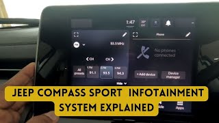 Jeep compass sport  screen and infotainment system explained  | entry level jeep product screenshot 2