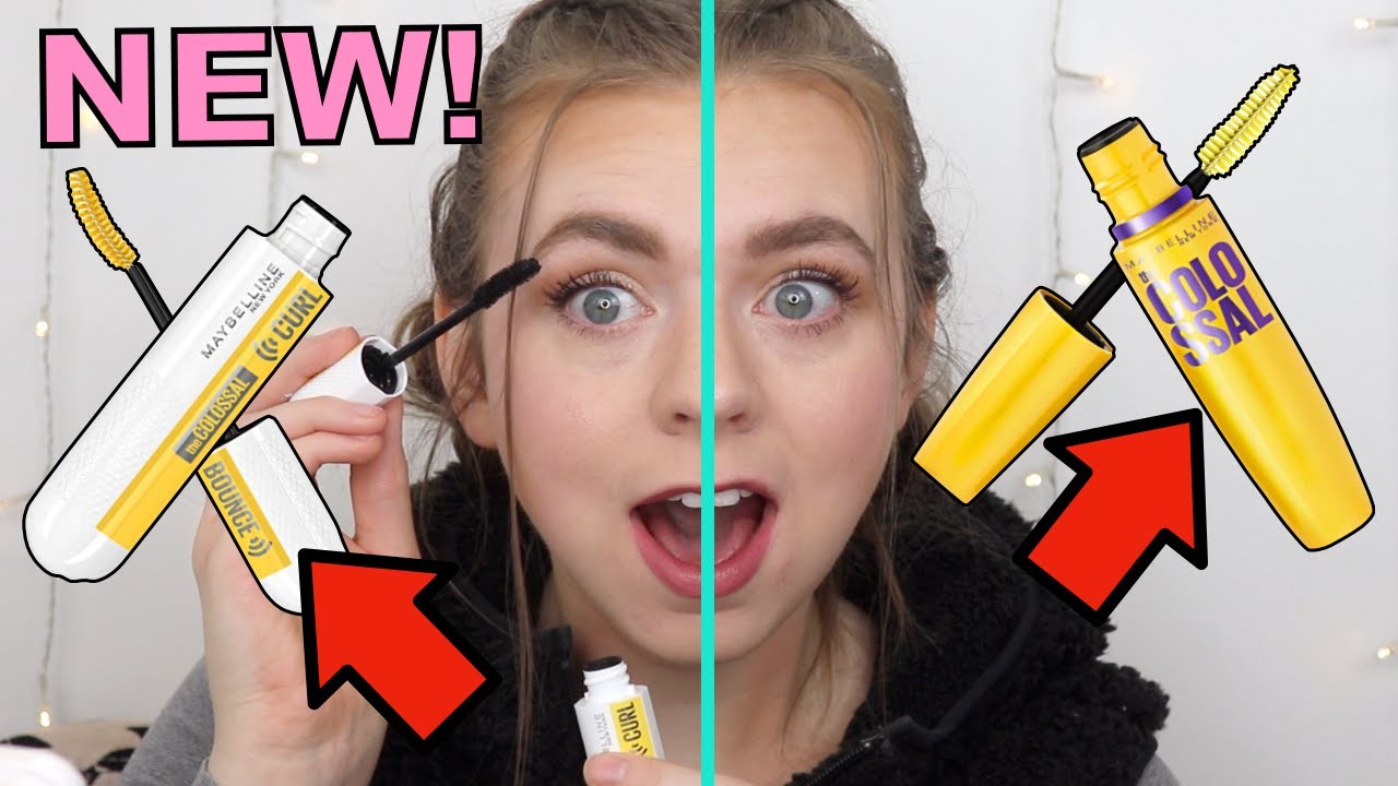 NEW Maybelline Volum' Express Colossal Curl Bounce Mascara VS The Volum' Express  Colossal Mascara - YouTube