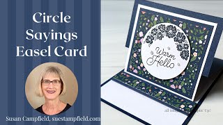 Circle Sayings Easel Card with the gorgeous Delightfully Eclectic Designer Series Paper
