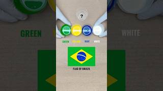 Brazil Flag | Colours Mixing 😲 END RESULT🔥 #shorts #viral #colourmixing