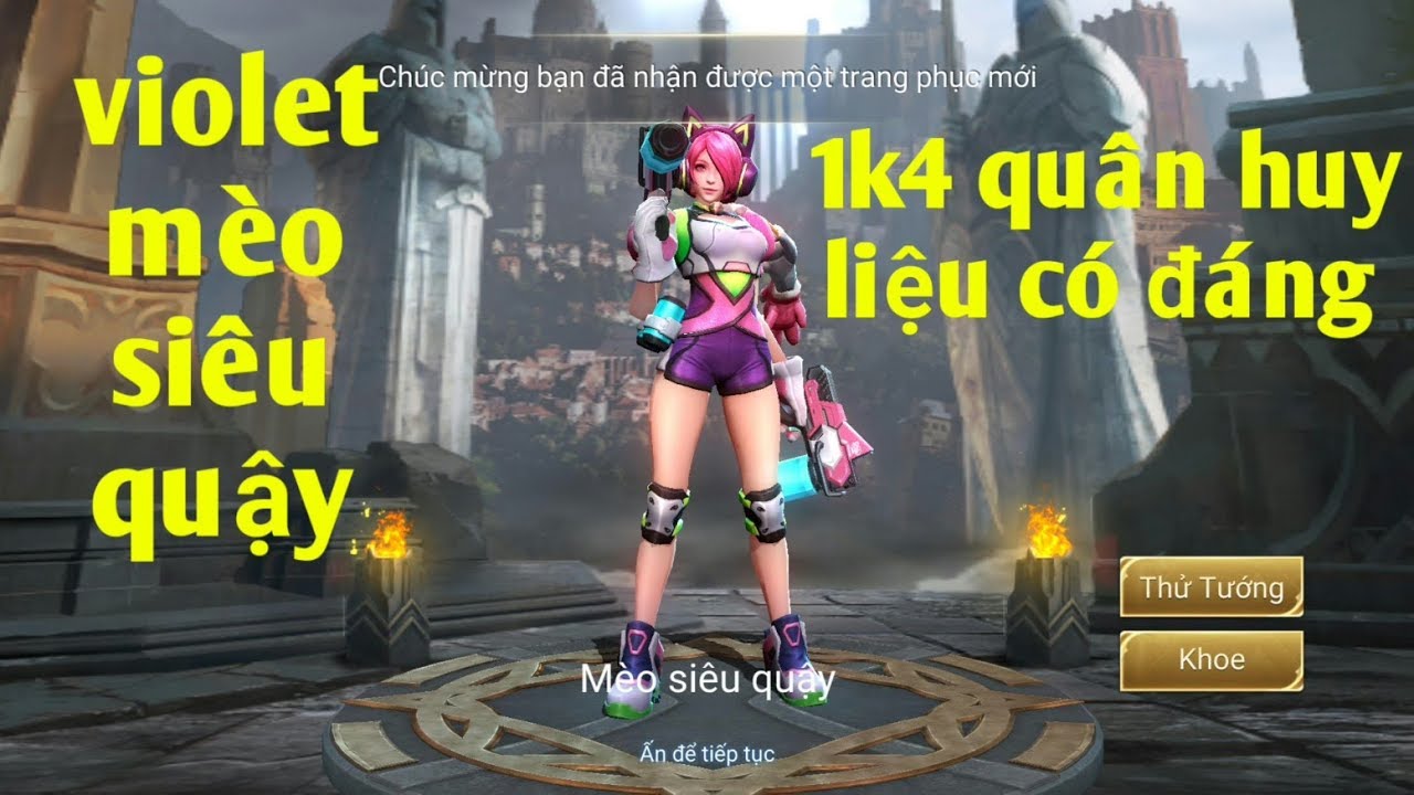 Liên Quân Mobile _ Violet Mèo Siêu Quậy Trang Phục Đẹp Lung linh |Với ...