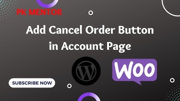 How to add cancel order button in account page using Woo Commerce | Woo Commerce | WordPress