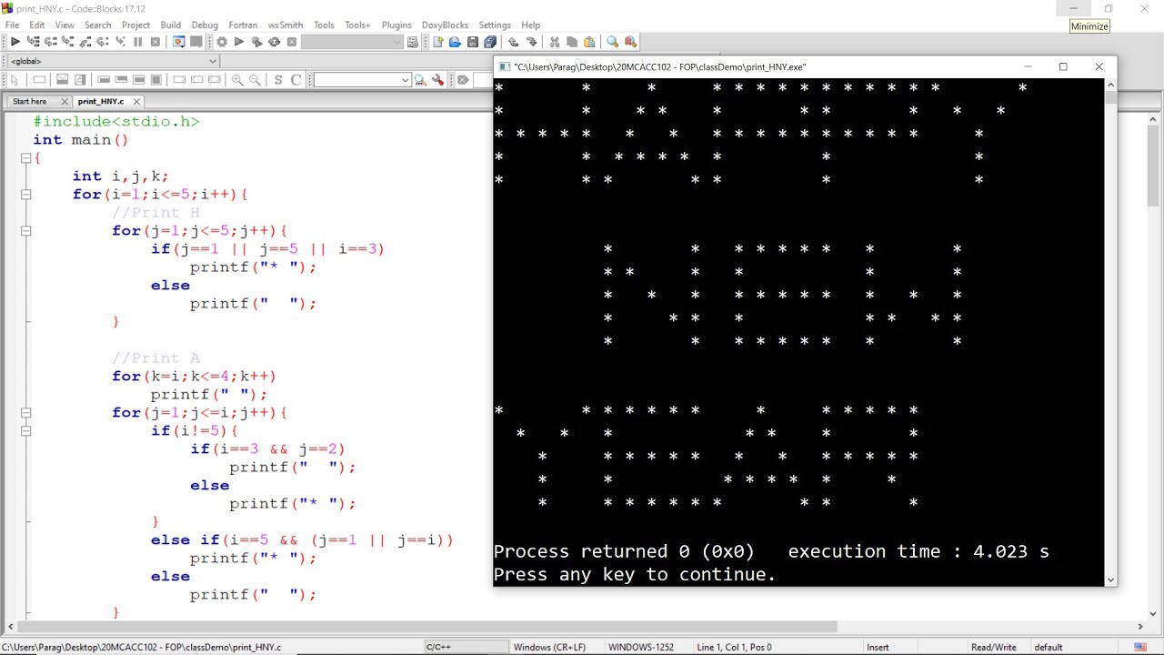 FOP-Lecture-12 Print Pattern of HAPPY NEW YEAR Using Nested Loops ...