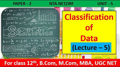 Business Statistics| Classification of Data | For NTA NET/JRF, B.com, M.com, MBA, CA, CS