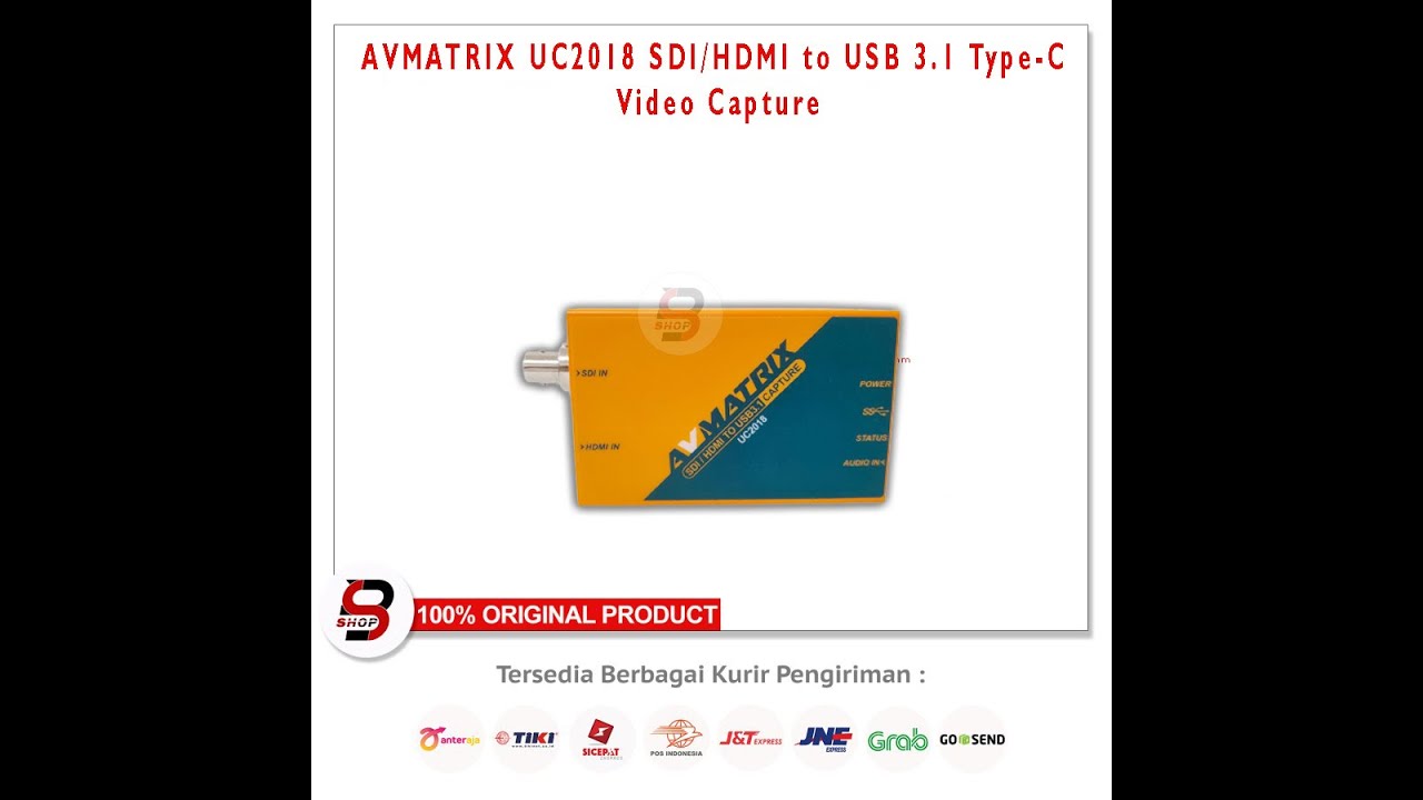 AVMATRIX UC2018 V2 - Carte De Capture HDMI/SDI Vers USB 3.1 Type-C