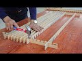 Great Woodworking Ideas And Skills // Build A Unique Design Table From Strips Of Wood