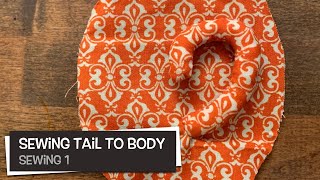 Sewing Plushie Tail to Body