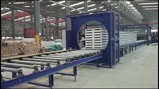 Pallet Wrapping Machine- Orbital, with Conveyor System | High-Speed Industrial Packaging Solution