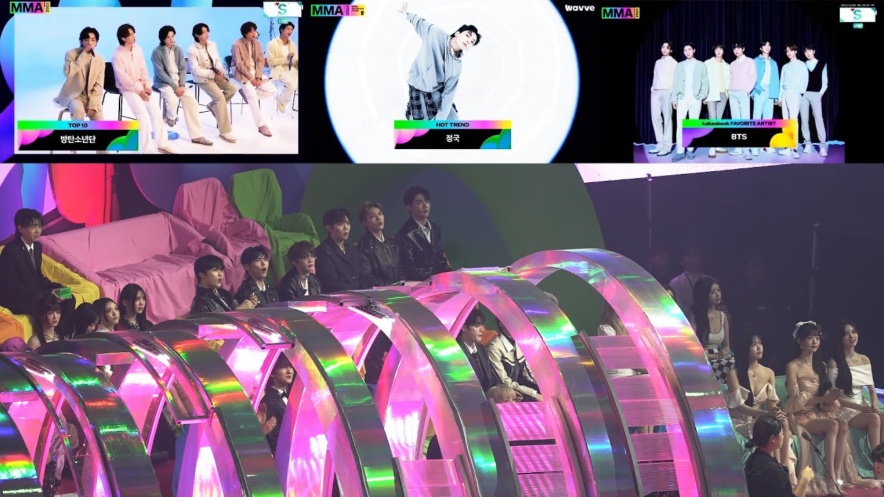 BTS 방탄소년단 Top 10 Award, Global Solo Artist, Hot Trend Award, Favorite Artist Award Reaction MMA 2023