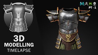 Metal Armor | Game Prop Timelapse | Modelling | Part 1/2