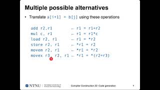 Compiler construction lecture 22