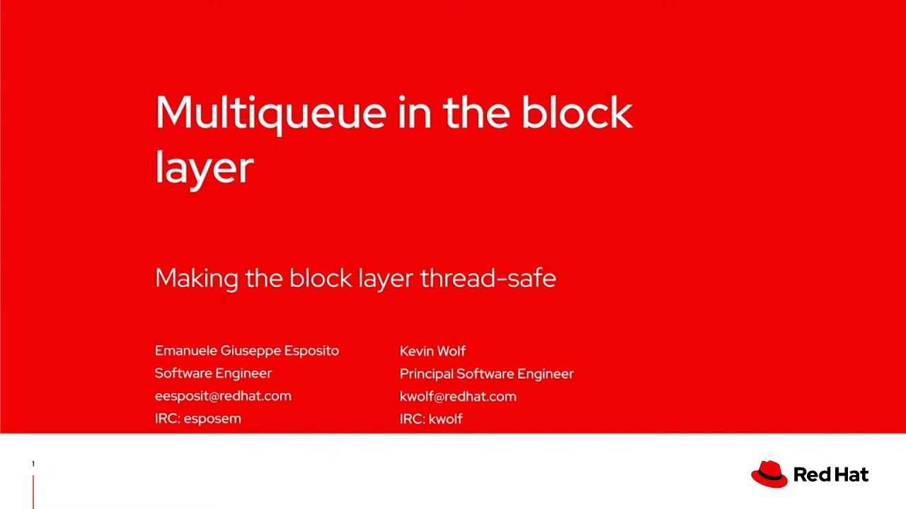Multiqueue in the block layer