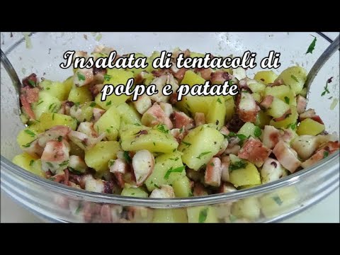 Insalata di tentacoli di polpo con le patate