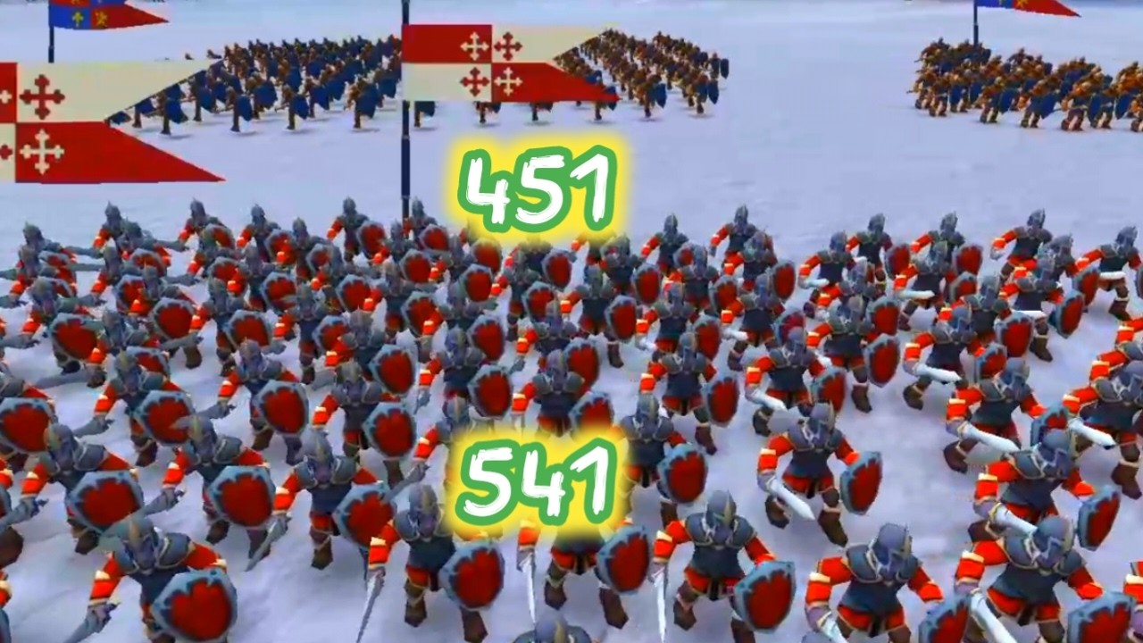 High Human Spearmen vs Elves Infantry Epic online Battle