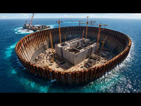 How They Build Enormous Ocean Foundations for Giant Structures. Mega Construction and Infrastructure