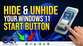 Hide and Unhide the Windows 11 Start Button as Needed
