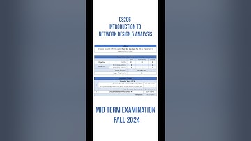 CS206 - Introduction to Network Design & Analysis  Mid-term Examination – Fall 2024