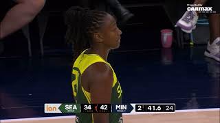 Last two minutes in first half of Seattle Storm vs Minnesota Lynx