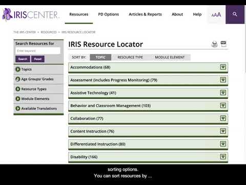 Navigating the IRIS Resource Locator