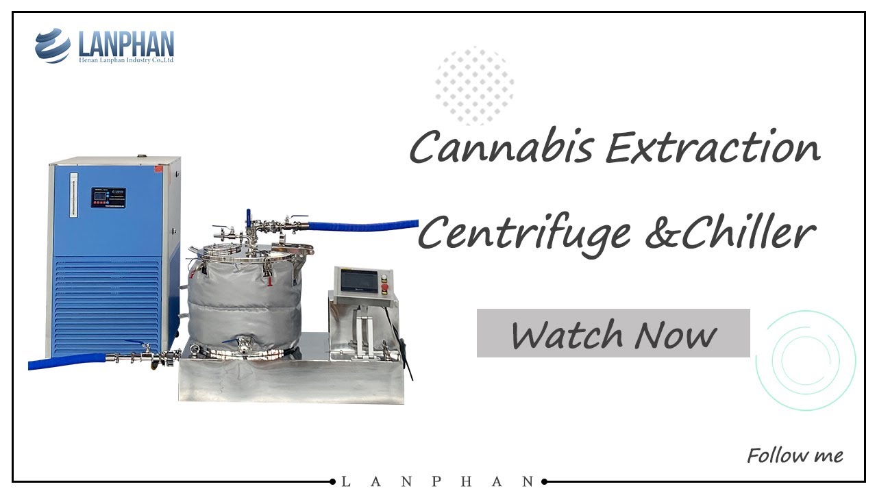 Cannabis Extraction Centrifuge working with Chiller