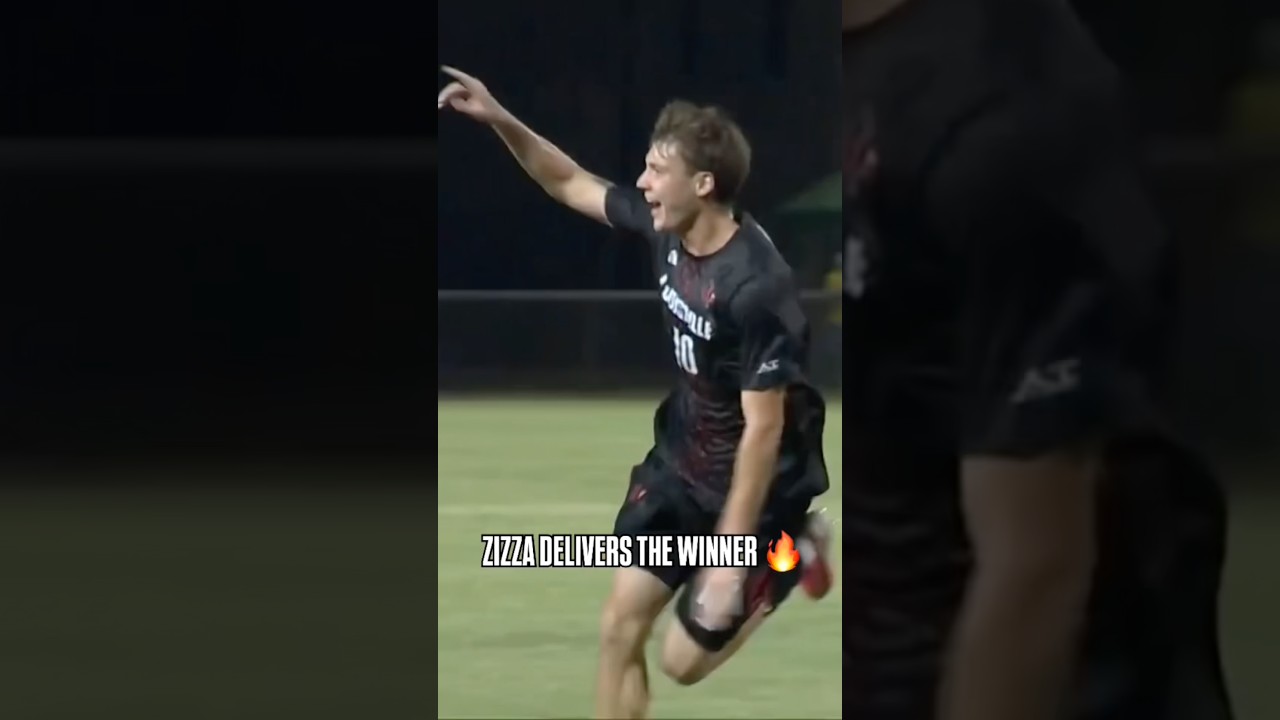 Giacomo Zizza makes Evansville pay in the 81st minute! 🔴 #louisville #soccer #collegesoccer