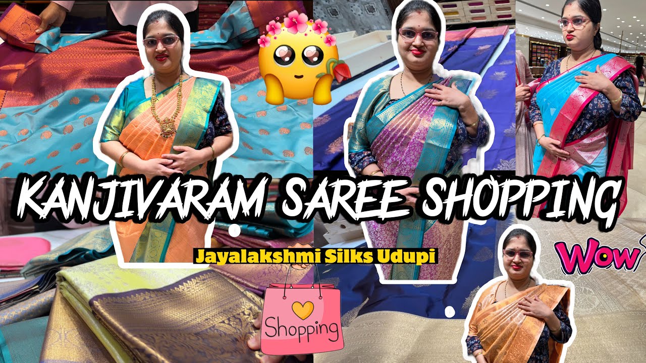 KANJIVARAM SILK SAREE SHOPPING for Ugadi🤩Jayalakshmi Silks,Udupi| Beautiful Saree Collection🥳