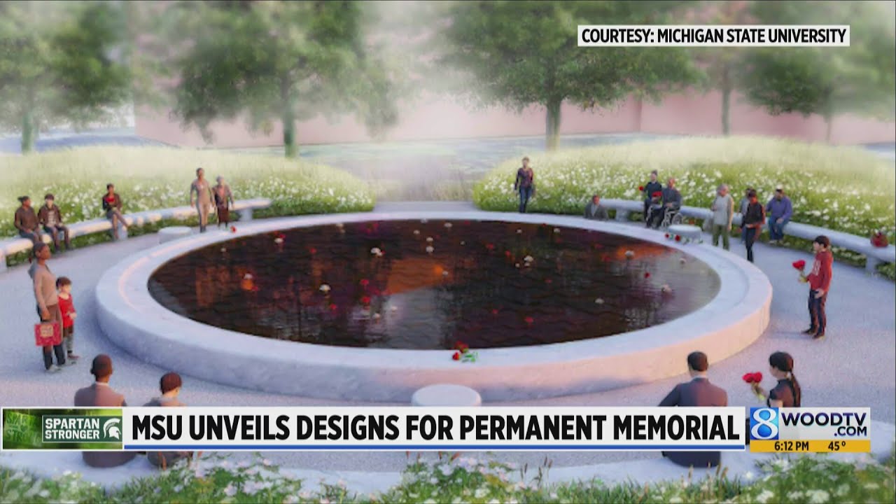 MSU unveils 3 possible designs for permanent memorial to 2023 shooting victims