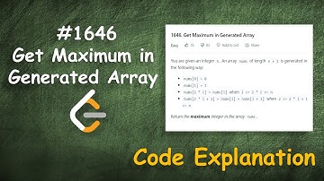 Get Maximum in Generated Array | Live Coding with Explanation | Leetcode #