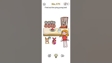 BRAIN OUT LEVEL-171 Find out the ping pong ball.