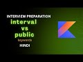 Internal vs Public Keyword in Kotlin Explained in Hindi | Kotlin Interview Preparation