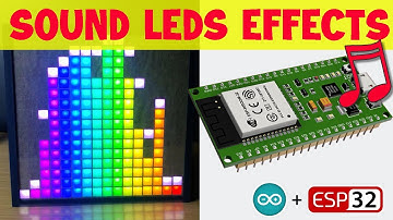 MUSIC SOUND CONTROLLED LED EFFECT by WS2812B NEOPIXEL ESP32 DIY MATRIX 16x16 ide ARDUINO