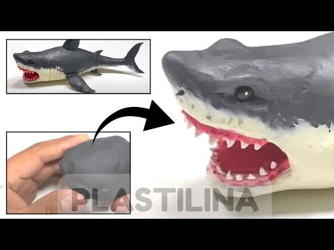 Como hacer un MEGALODON de Plastilina paso a paso - Mi mundo de Plastilina