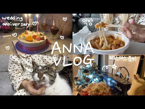 ENG) ANNA | 일상 브이로그 (먹방,떡볶이,라면,z플립 꾸미기,부모님 결혼기념일,<strong>레고</strong> 해리포터 어드벤트 캘린더,미니트리,크리스마스 준비,고양이,<strong>쇼핑몰</strong> 브이로그)