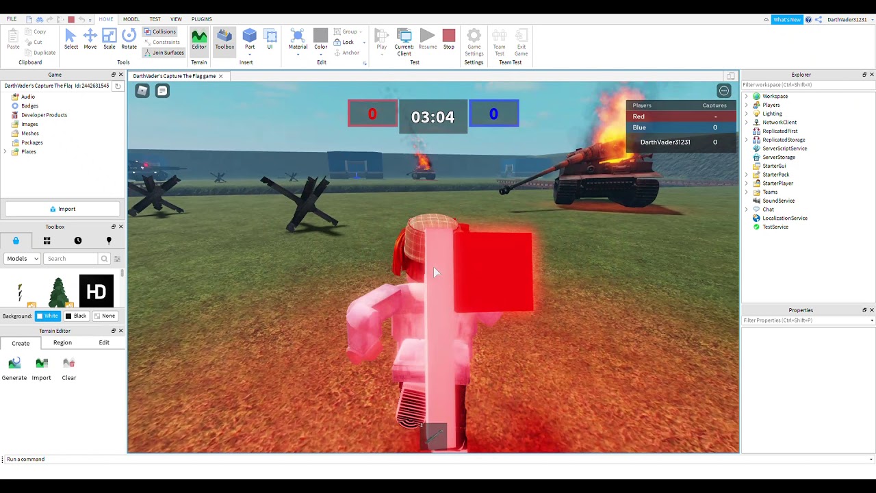 My Capture The Flag game Roblox Studio - YouTube