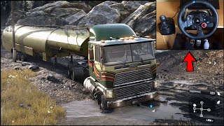 Transporting an oversized fuel tank - SnowRunner Logitech g29 (Steering Wheel) gameplay