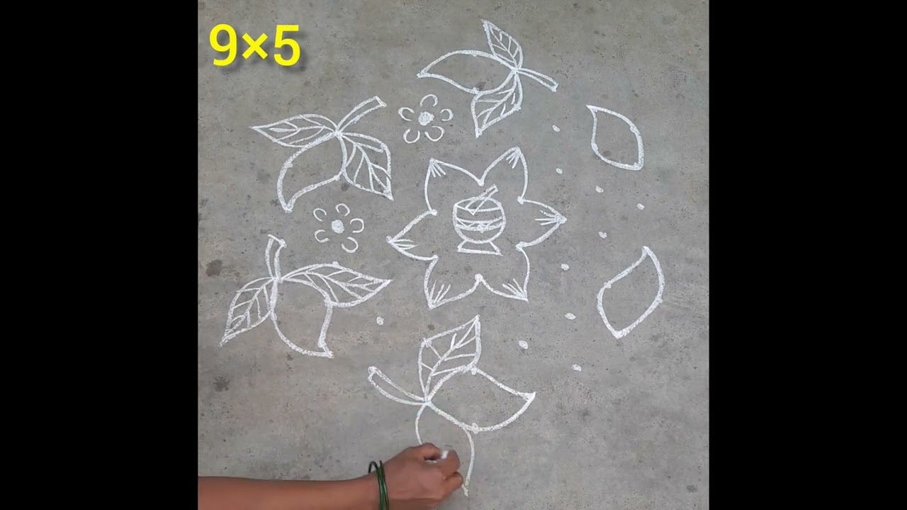 Ugadi special rangoli #muggulu #kolam #rangoli #trendingvideo #newtrend #art #shortsfeed  #explore 