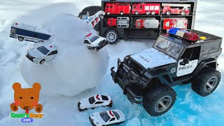 Police Car Looks for Tomica Police Cars \& Fire Trucks...and more stories 【Kuma's Bear Kids】